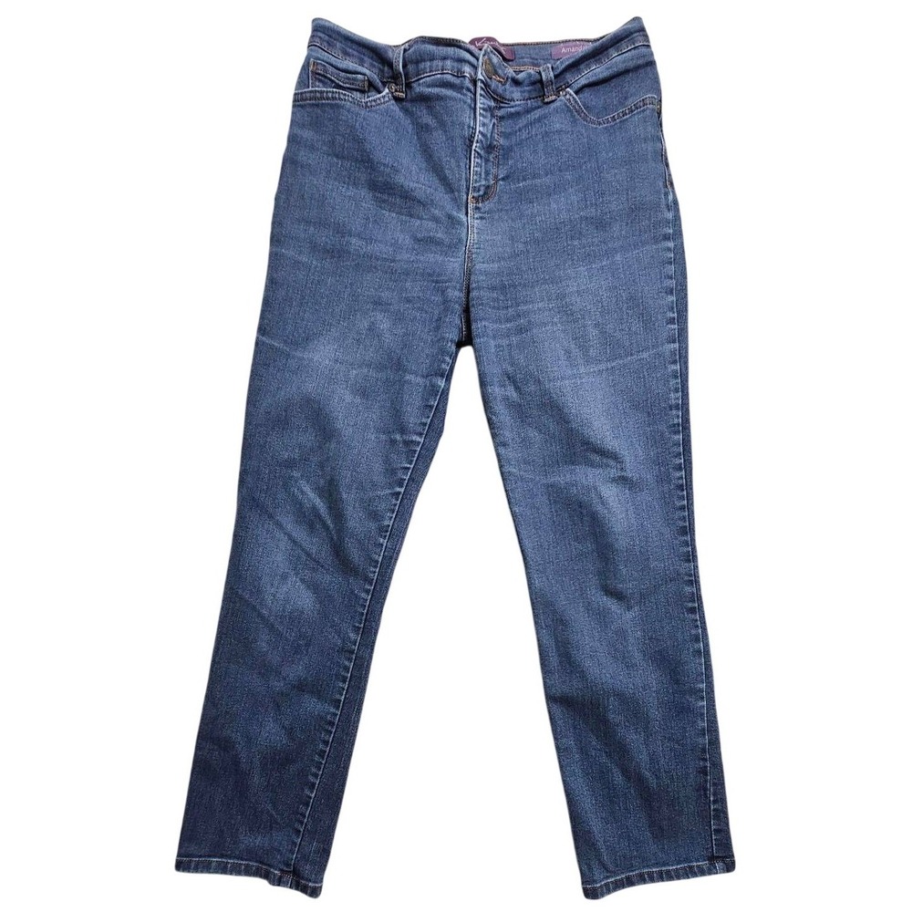 Gloria Vanderbilt Amanda High Rise Tapered Leg Jeans Blue Dark Wash Womens 10P